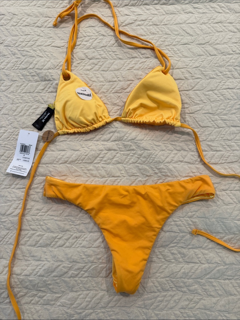 Hurley Yellow Triangle Bikini Set